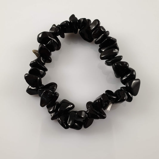 Black Obsidian Chip Crystal Bracelet - Rivendell Shop