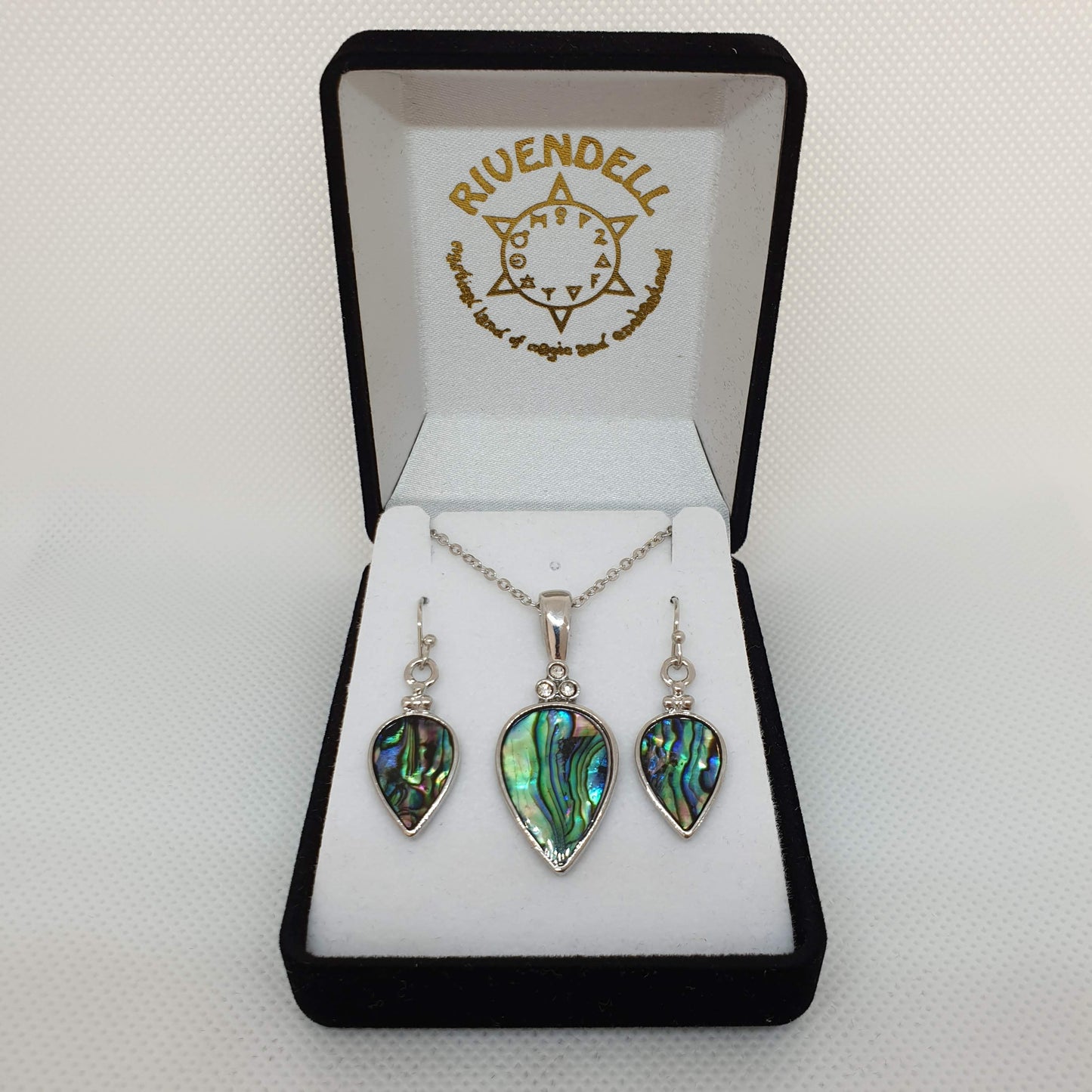 Paua Necklace and Earrings Set - Rivendell Shop