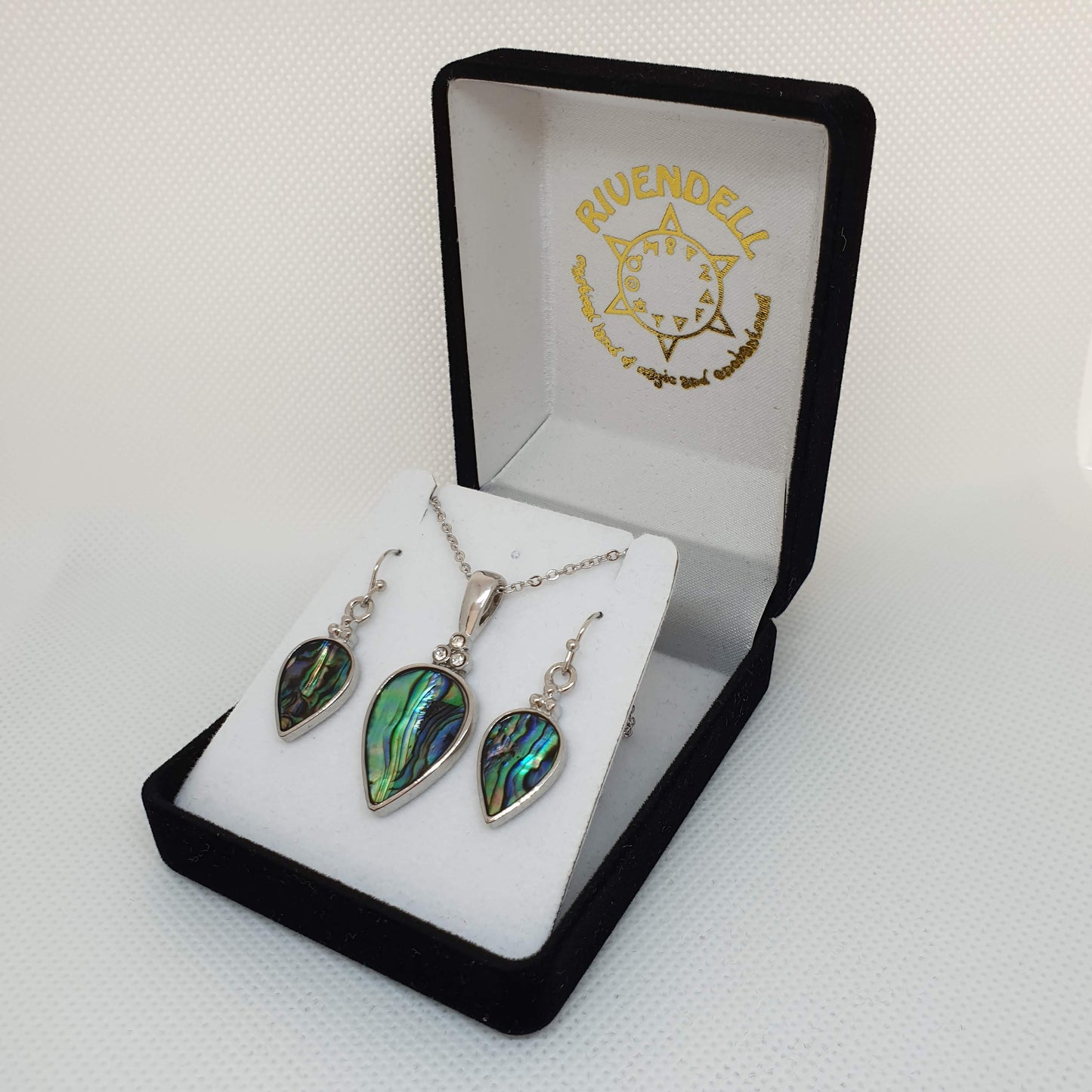 Paua Necklace and Earrings Set - Rivendell Shop