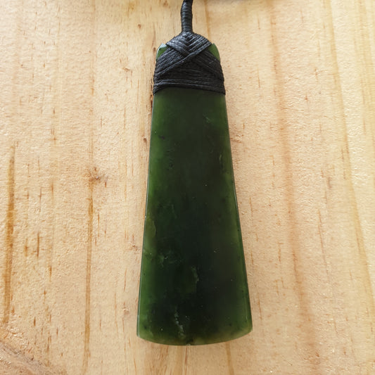 Large Greenstone Toki Pendant 80x30mm - Rivendell Shop