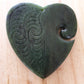 Greenstone Heart Pendant - Extra Large - Rivendell Shop