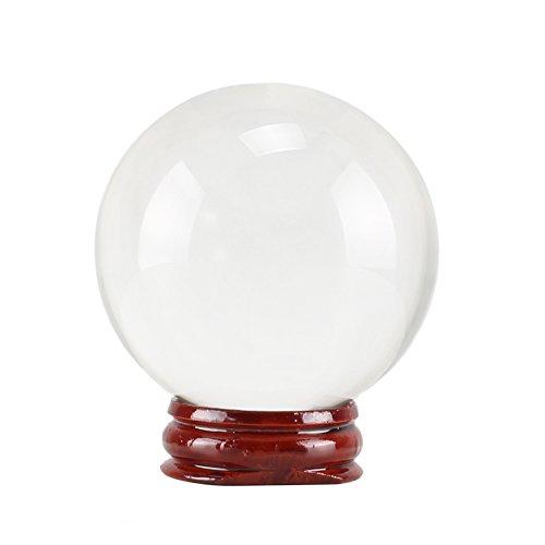 Clear Crystal Ball on Stand 11cm - Rivendell Shop