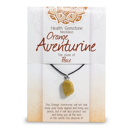 Orange Aventurine Health Gemstone Necklace - Rivendell Shop