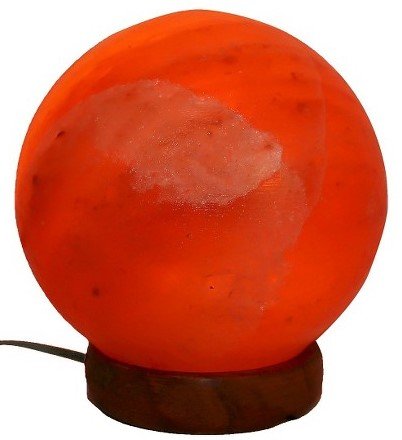 Salt Lamp Sphere Orange 10cm - Rivendell Shop