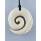 Handcarved Bone Koru Pendant - Rivendell Shop