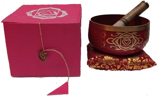 Red Chakra Singing Bowl with Gift Box - Rivendell Shop