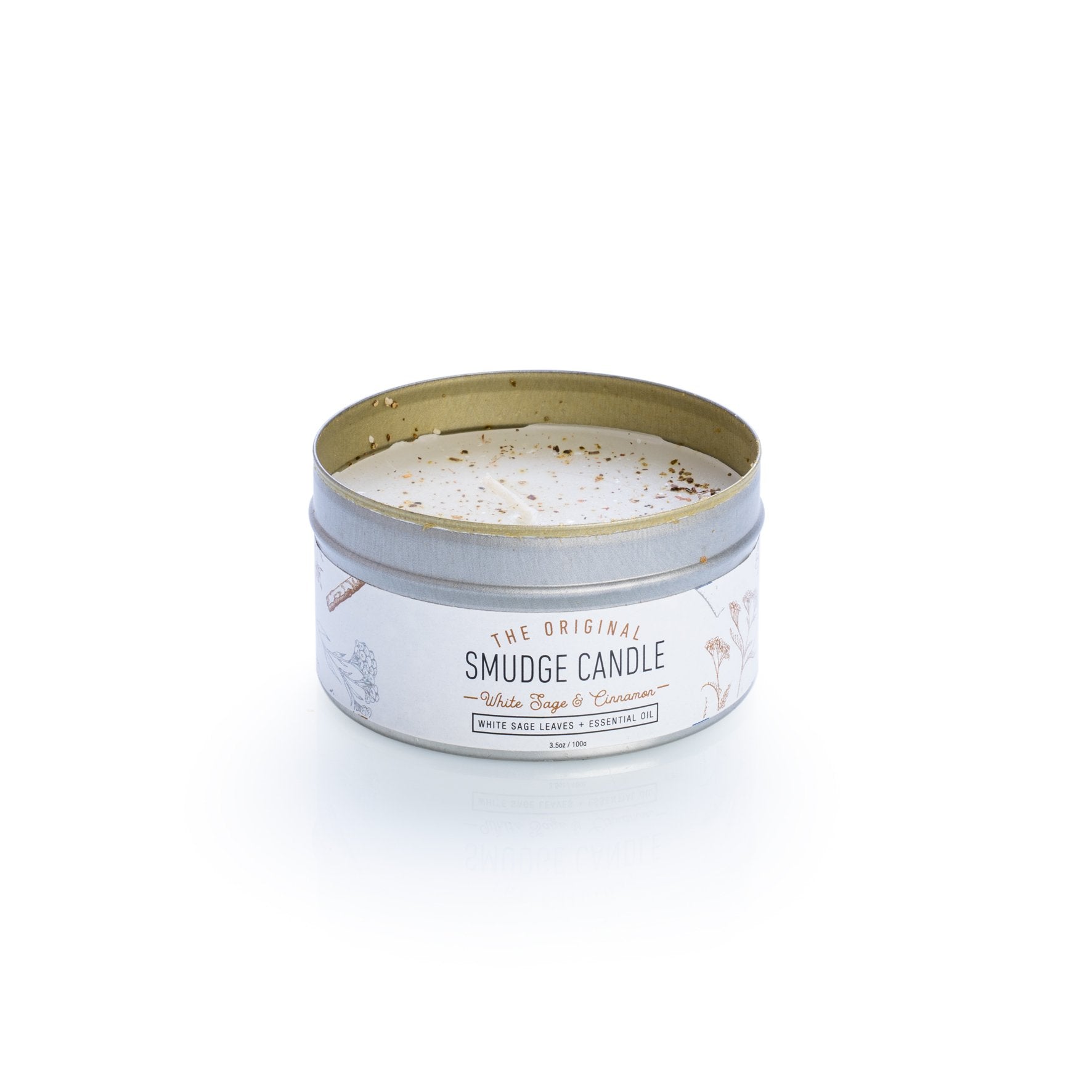 Smudge candle - white sage & cinnamon - Rivendell Shop