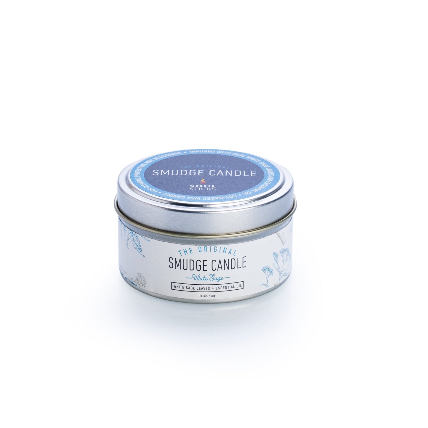 Smudge candle - white sage - Rivendell Shop