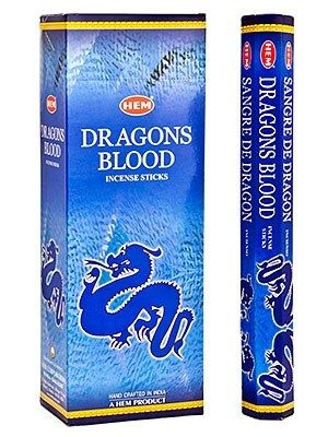 HEM Hexagon Dragons Blood Blue Incense 6 Pack - Rivendell Shop