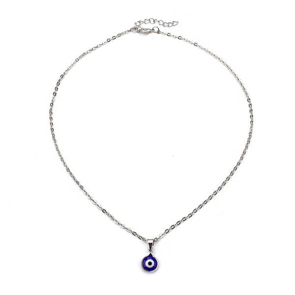 Evil Eye Pendant with Silver Chain - Rivendell Shop