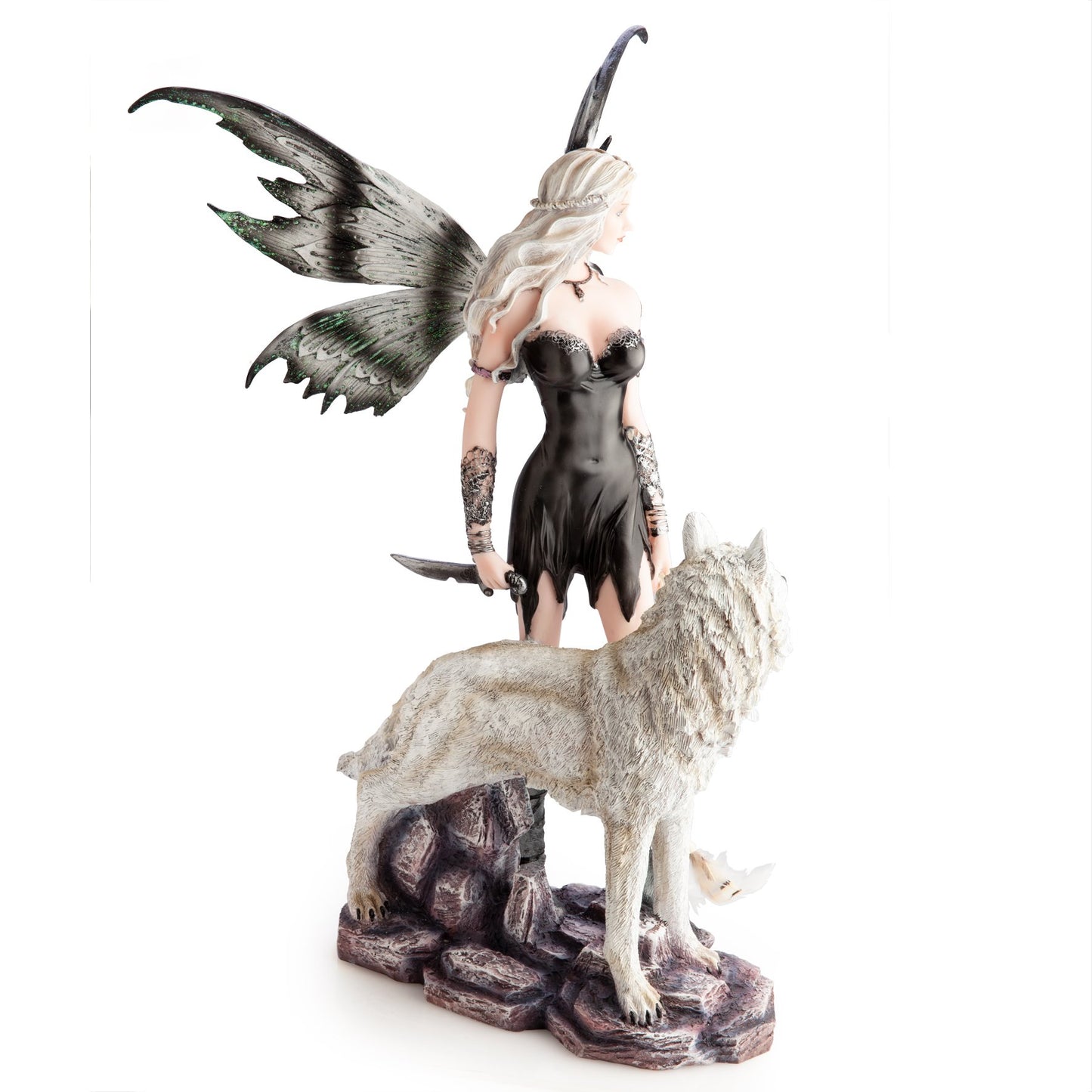 Dreamcatcher Fairy with White Wolf - Rivendell Shop