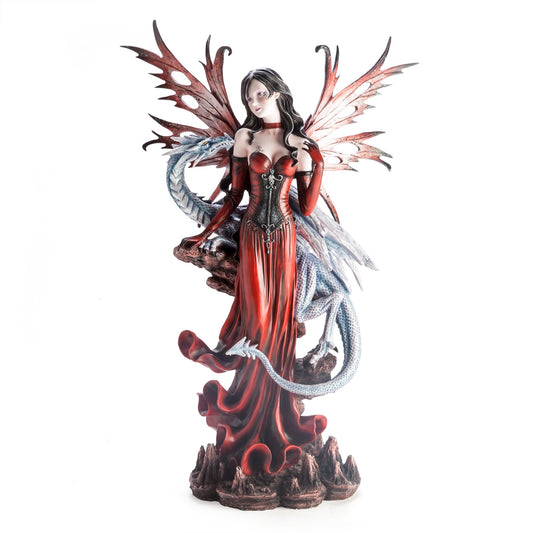 Large Red Fairy with Dragon - Rivendell Shop