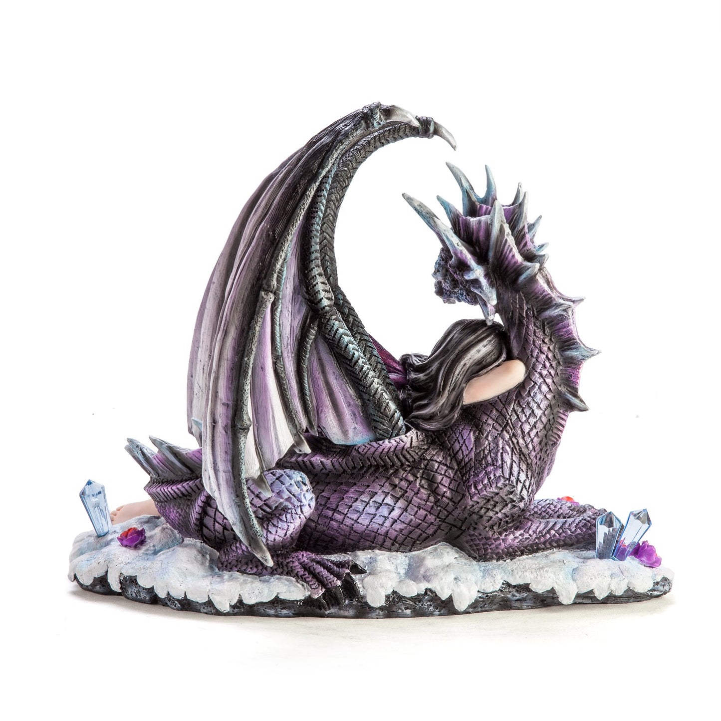 Purple Fairy sleeping on a Dragon - Rivendell Shop