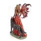 Large Red Fairy Princess with Black Wolf - Rivendell Shop