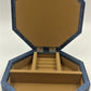 Hexagon Box Floral - Blue Silver Finish KR2 - Rivendell Shop