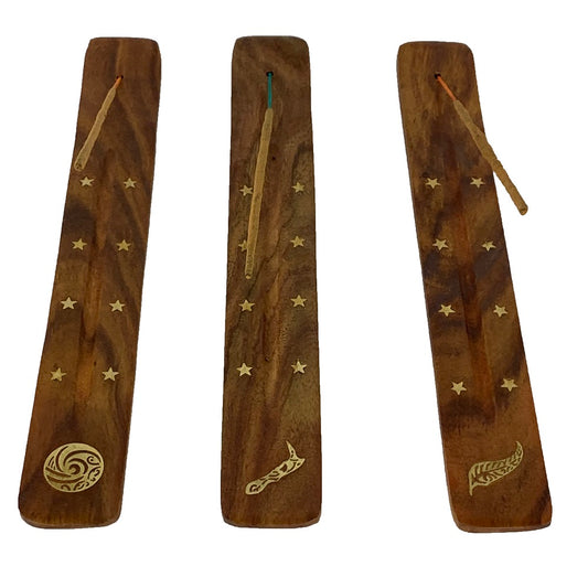 NZ Brass Wooden Incense Holder and Burner - Rivendell Shop