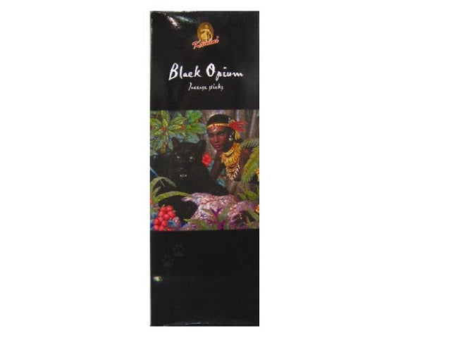 Kamini Black Opium Incense 20gm Hex Packet 6 Pack - Rivendell Shop