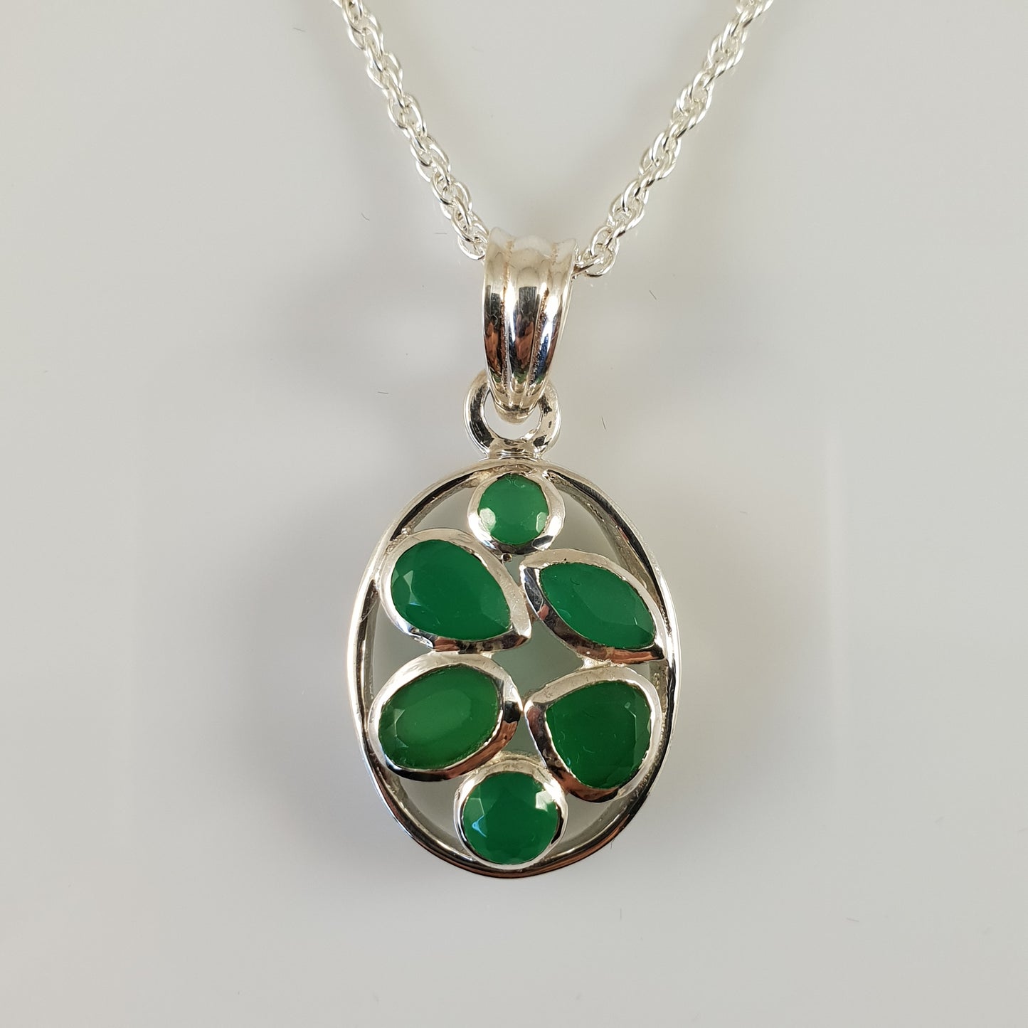 "Feronia" Emerald 925 Stirling Silver Pendant - Rivendell Shop