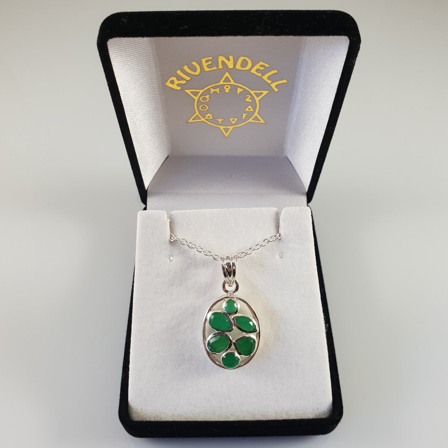 "Feronia" Emerald 925 Stirling Silver Pendant - Rivendell Shop
