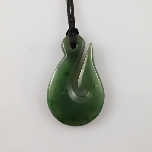 Fish Hook Greenstone Pendant - Rivendell Shop