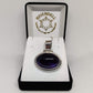 Wide Oval Amethyst 925 Sterling Silver Pendant - Rivendell Shop