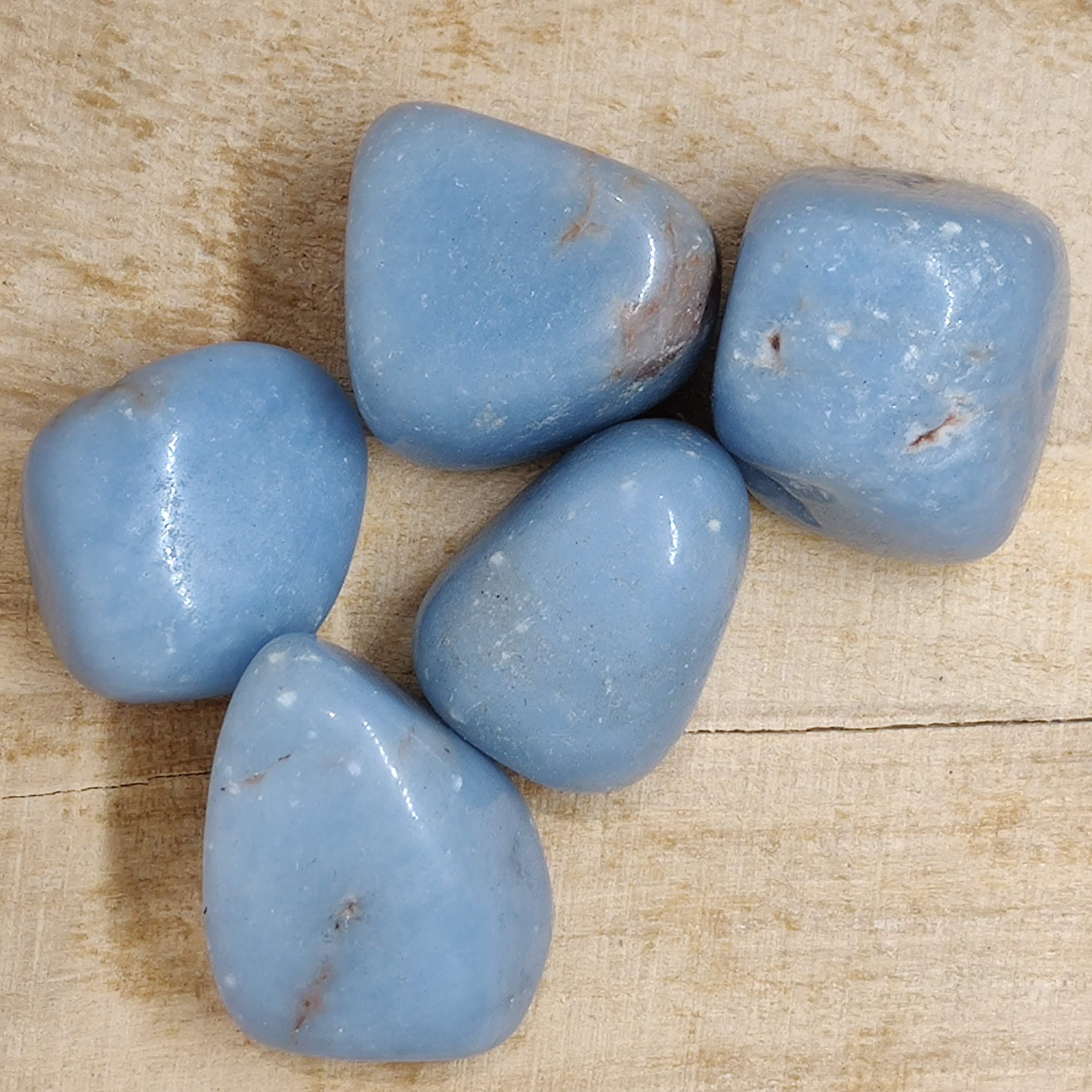 Angelite Angelite Tumbled Crystal – Rivendell Shop