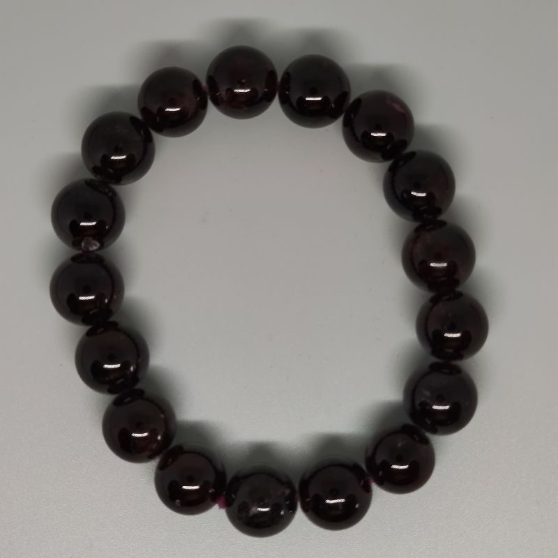 Garnet Round Bead Crystal Bracelet - Rivendell Shop