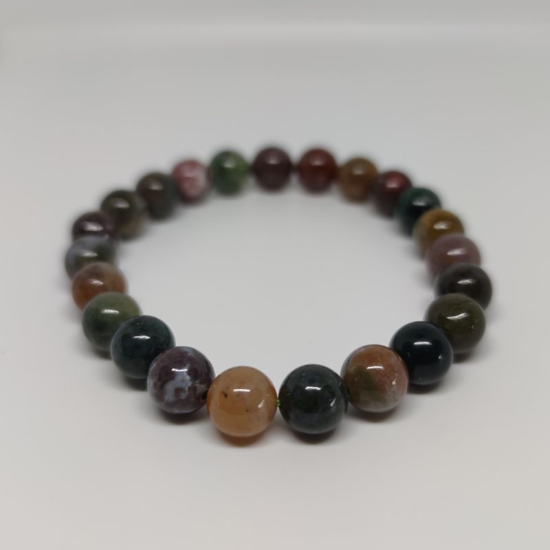 Agate Round Bead Crystal Bracelet - Rivendell Shop