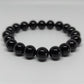Black Obsidian Round Bead Crystal Bracelet - Rivendell Shop