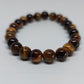 Tiger's Eye Round Bead Crystal Bracelet - Rivendell Shop