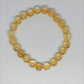 Citrine Round Bead Crystal Bracelet - Rivendell Shop