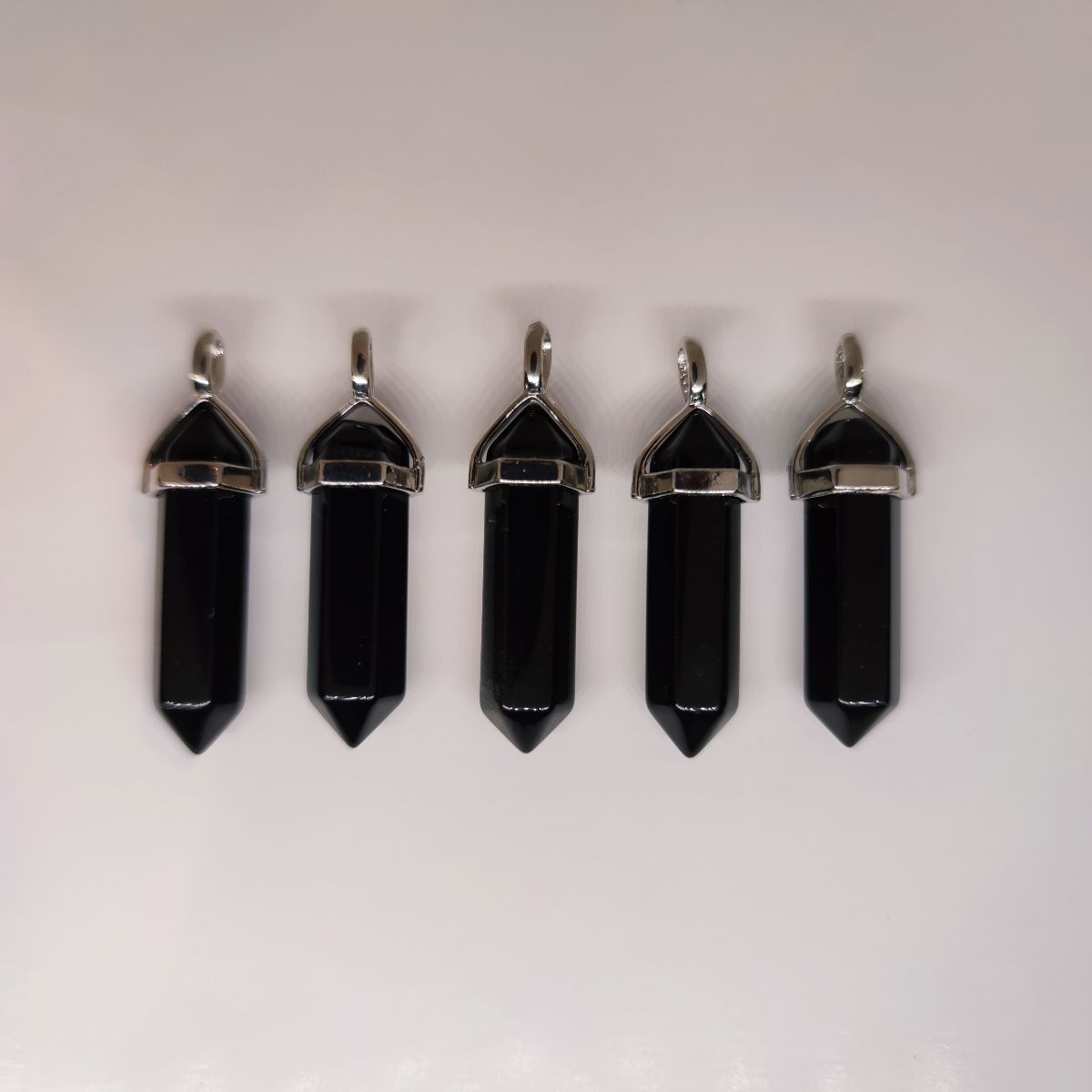 Black Obsidian Crystal Point Pendant - Rivendell Shop