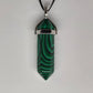 Malachite Crystal Point Pendant - Rivendell Shop