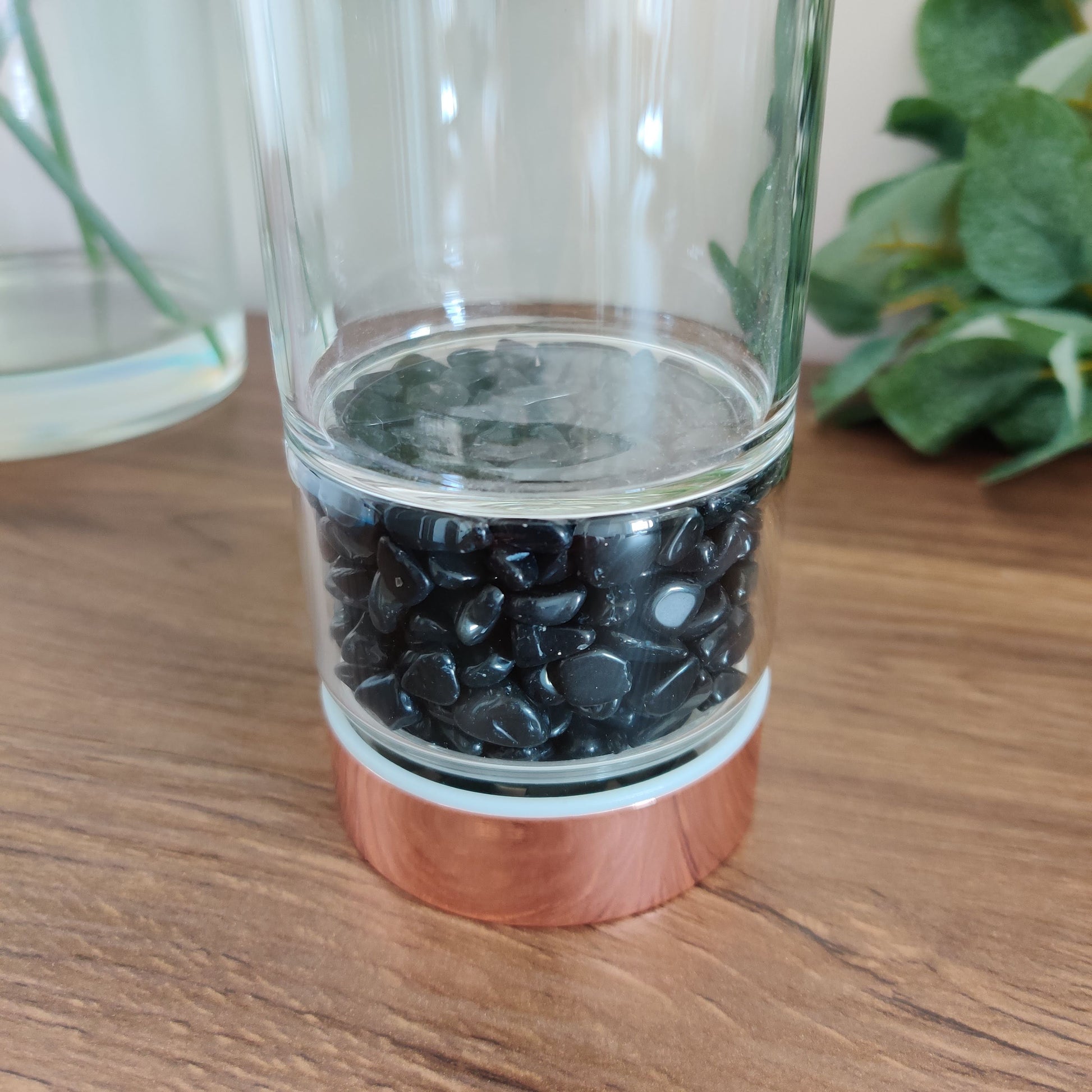 Rivendell Elixir: Black Obsidian Crystal Water Bottle - Rivendell Shop