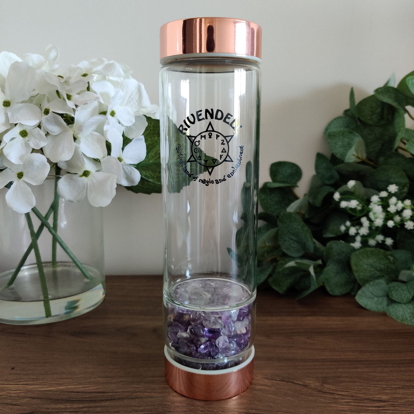 Rivendell Elixir: Amethyst Crystal Water Bottle - Rivendell Shop
