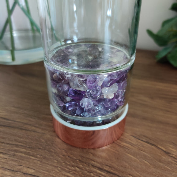 Rivendell Elixir: Amethyst Crystal Water Bottle - Rivendell Shop