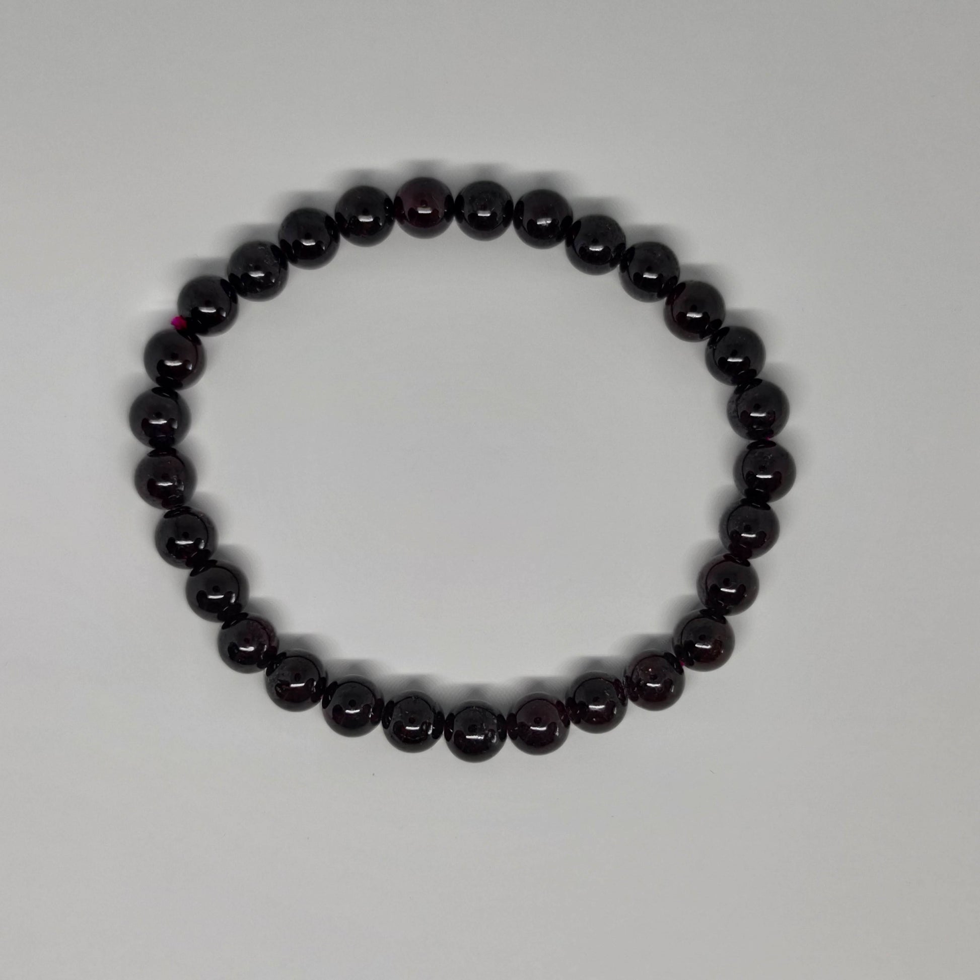 Garnet Round Bead Crystal Bracelet - Rivendell Shop