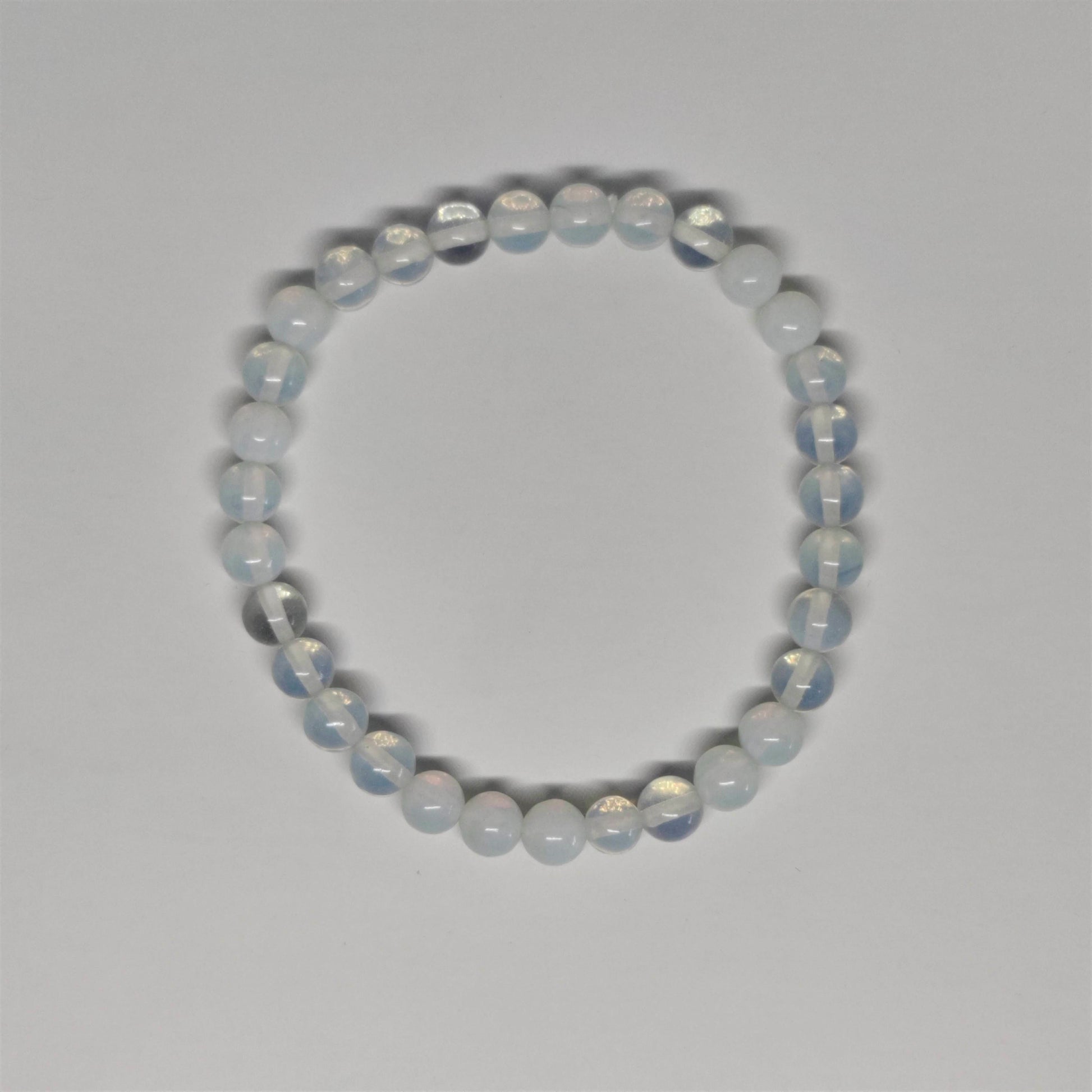 Opalite Round Bead Crystal Bracelet - Rivendell Shop