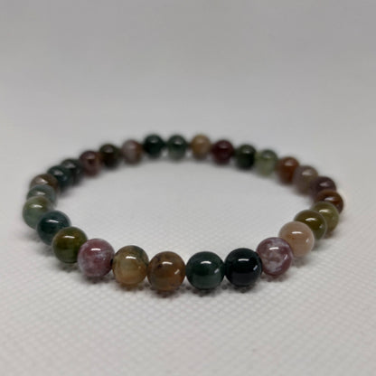 Agate Round Bead Crystal Bracelet - Rivendell Shop