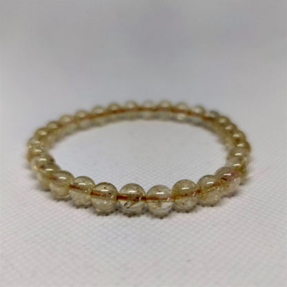 Citrine Round Bead Crystal Bracelet - Rivendell Shop