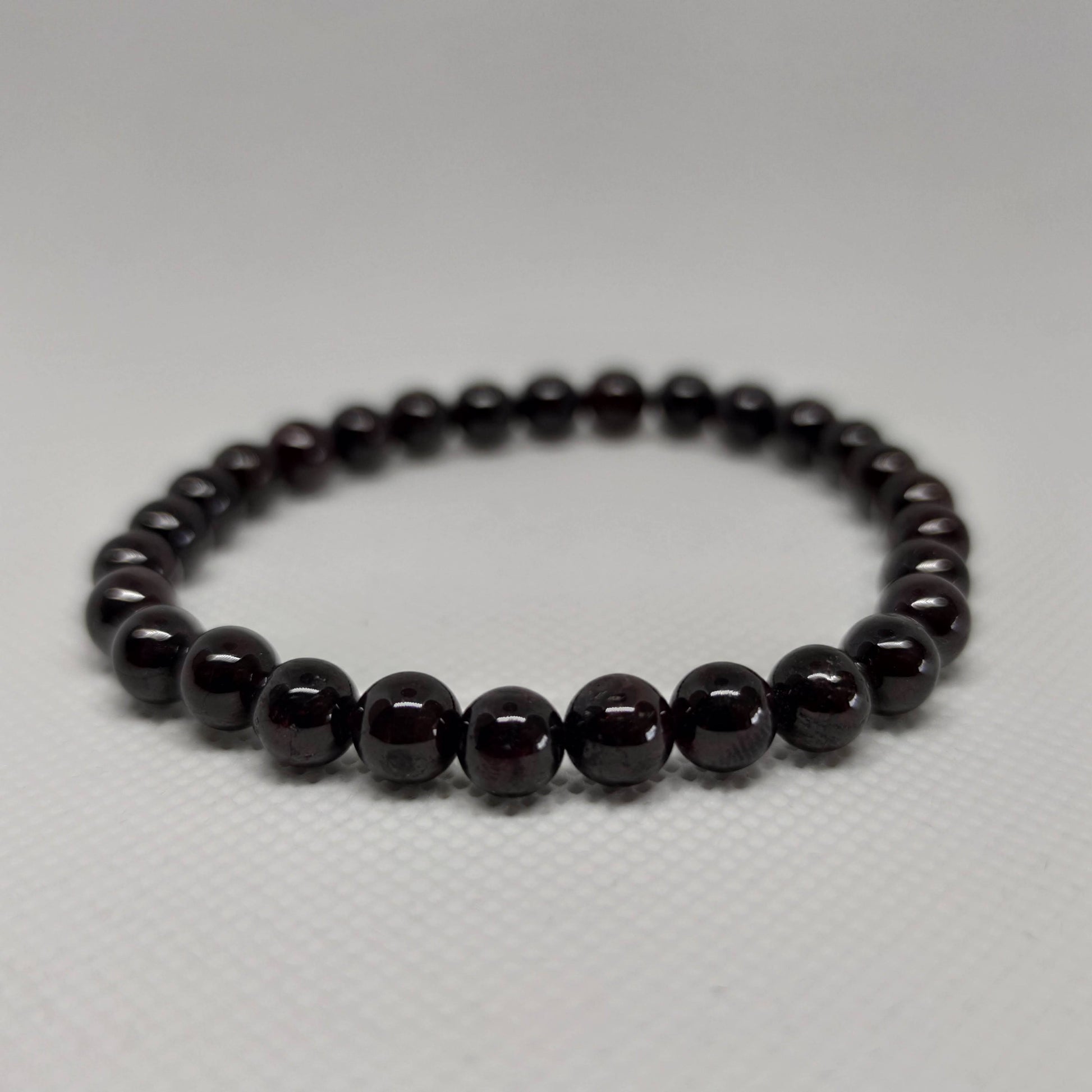 Garnet Round Bead Crystal Bracelet - Rivendell Shop