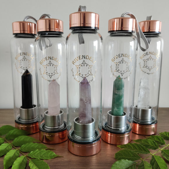 Point Crystal Water Bottle: Rivendell Elixir - Rivendell Shop