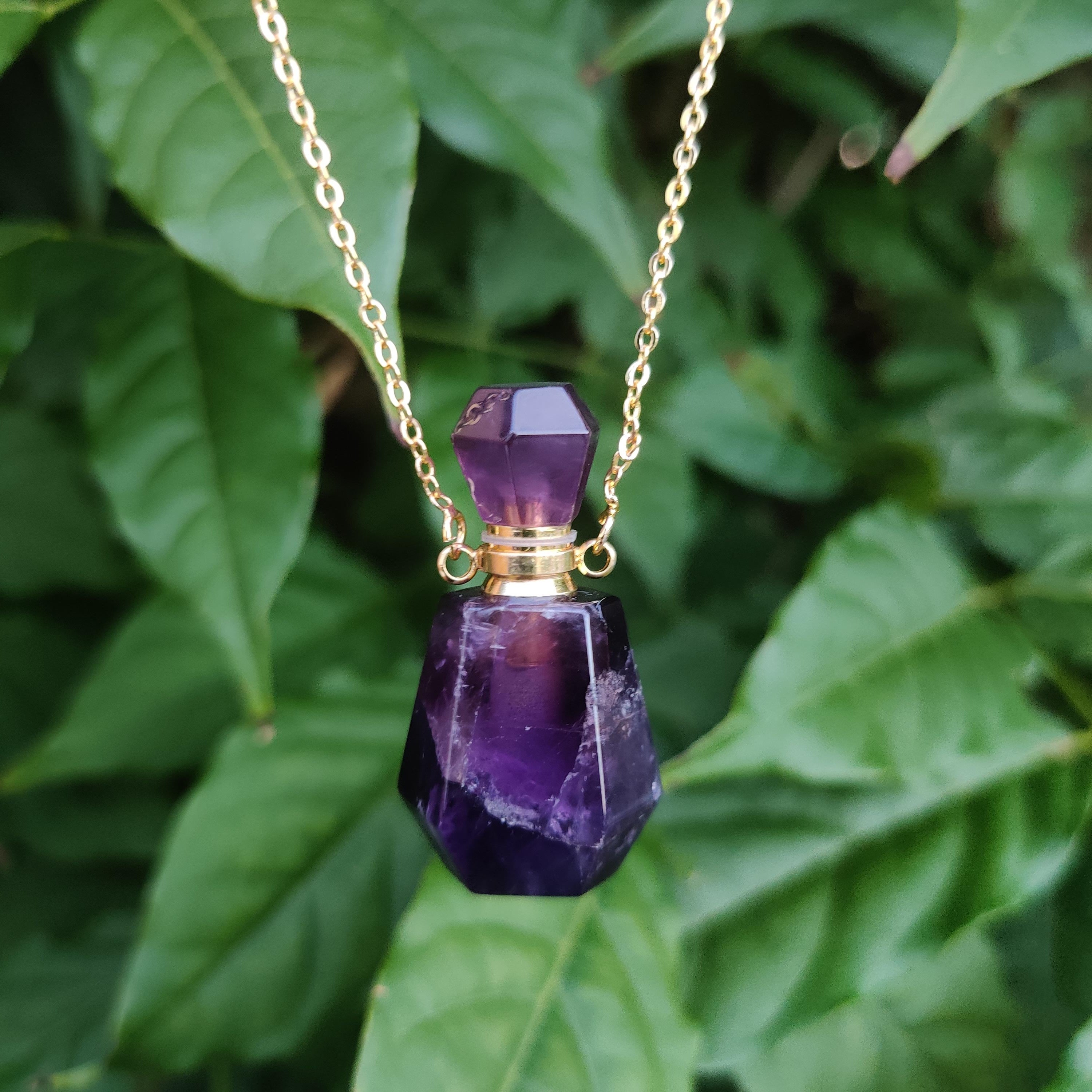 Dark purple clearance crystal necklace