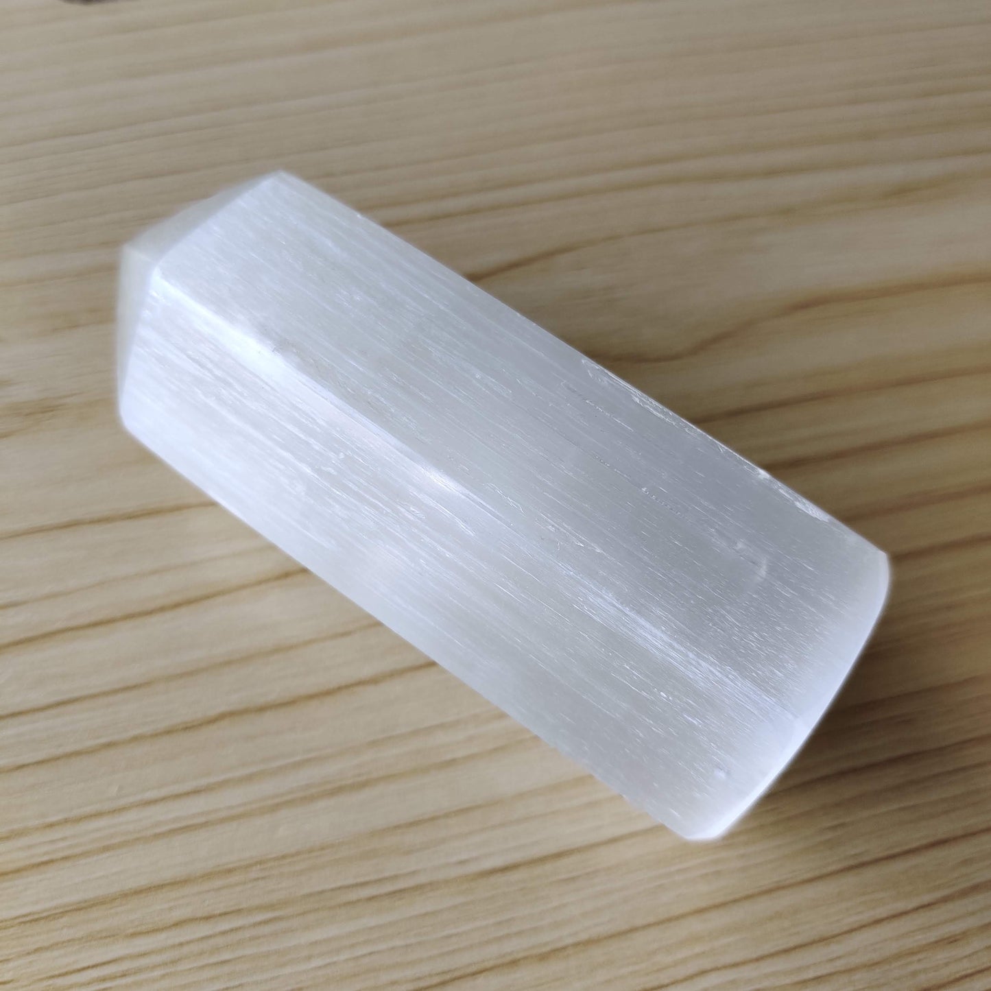 Polished Selenite Crystal Point - 10 cm - Rivendell Shop