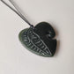Greenstone Heart Pendant with Carved Detail - Rivendell Shop