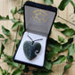 Greenstone Heart Pendant with Carved Detail - Rivendell Shop