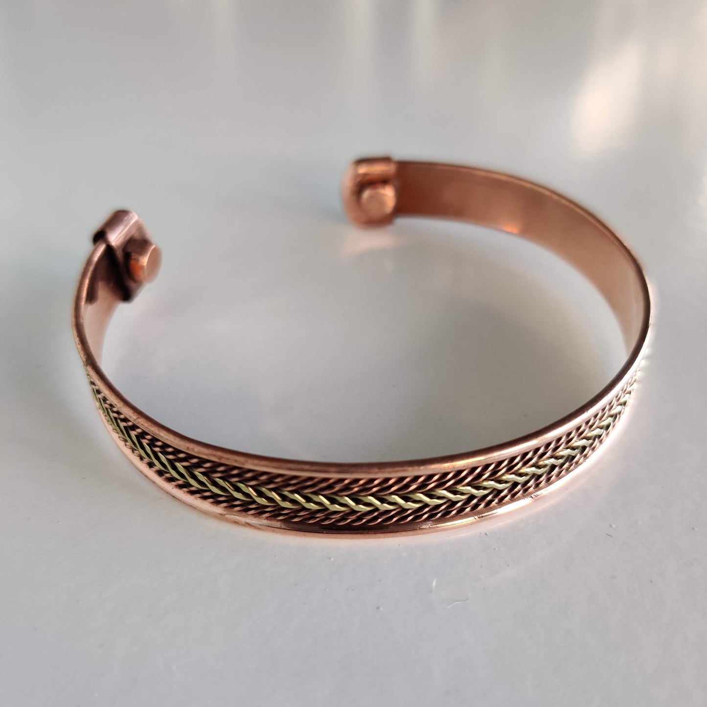 Golden Stripes Copper Magnetic Bracelet - Rivendell Shop