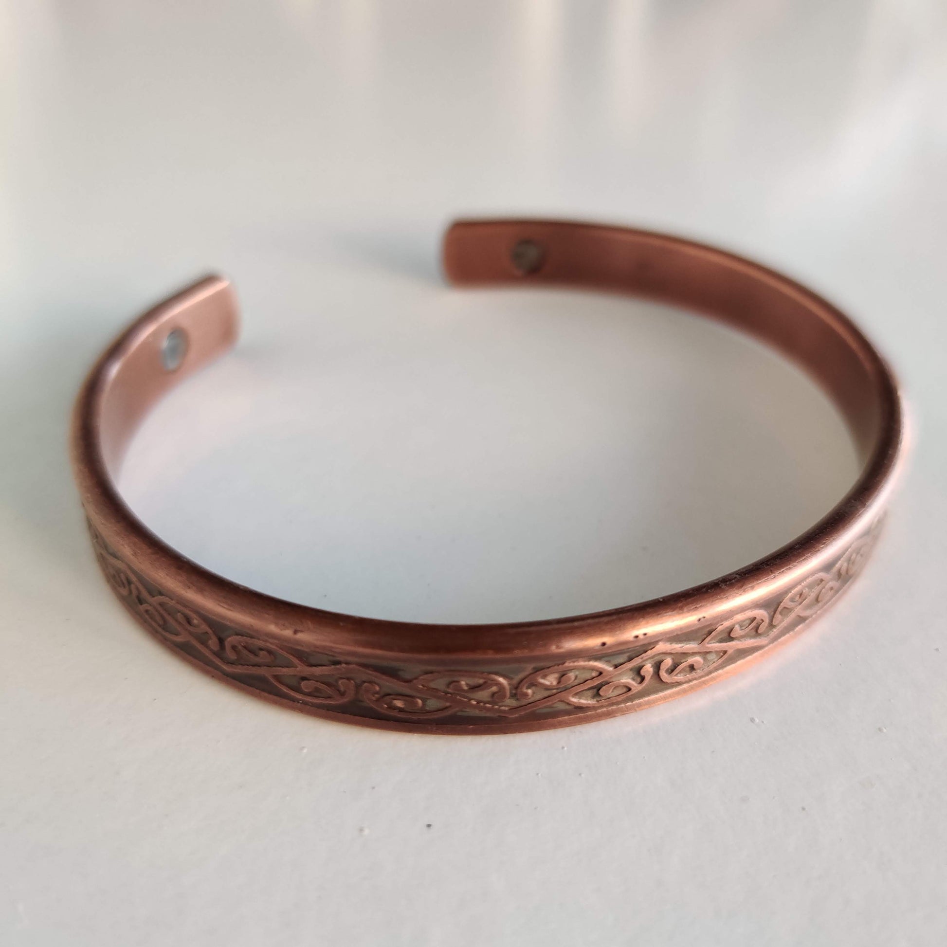 Kowhaiwhai Pattern Copper Magnetic Bracelet - Rivendell Shop