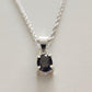 Oval Iolite 925 Sterling Silver Pendant - Rivendell Shop