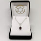 Oval Garnet 925 Sterling Silver Pendant - Rivendell Shop